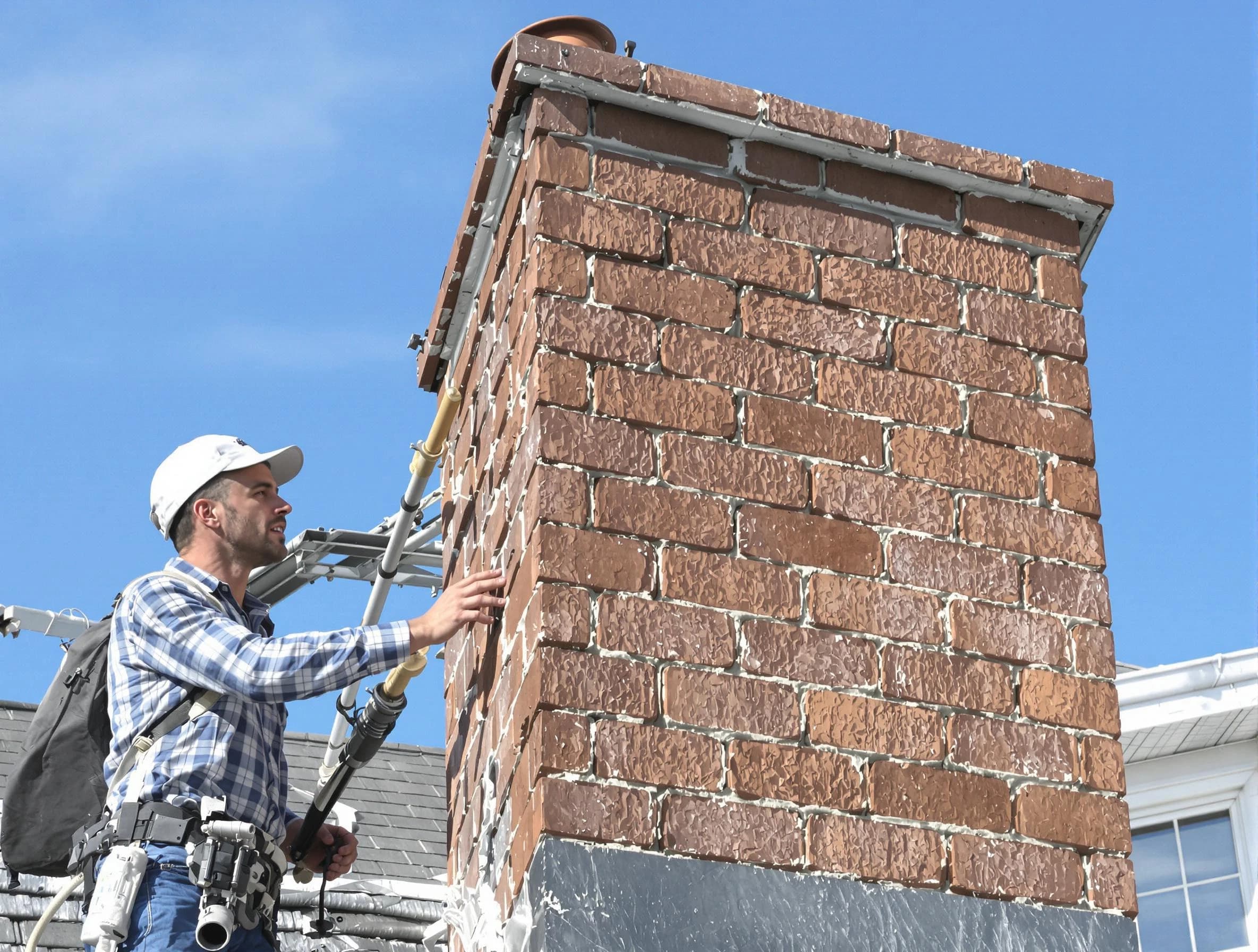 Brickwork for a chimney rebuild by Petersburg Chimney Sweep in Petersburg, VA