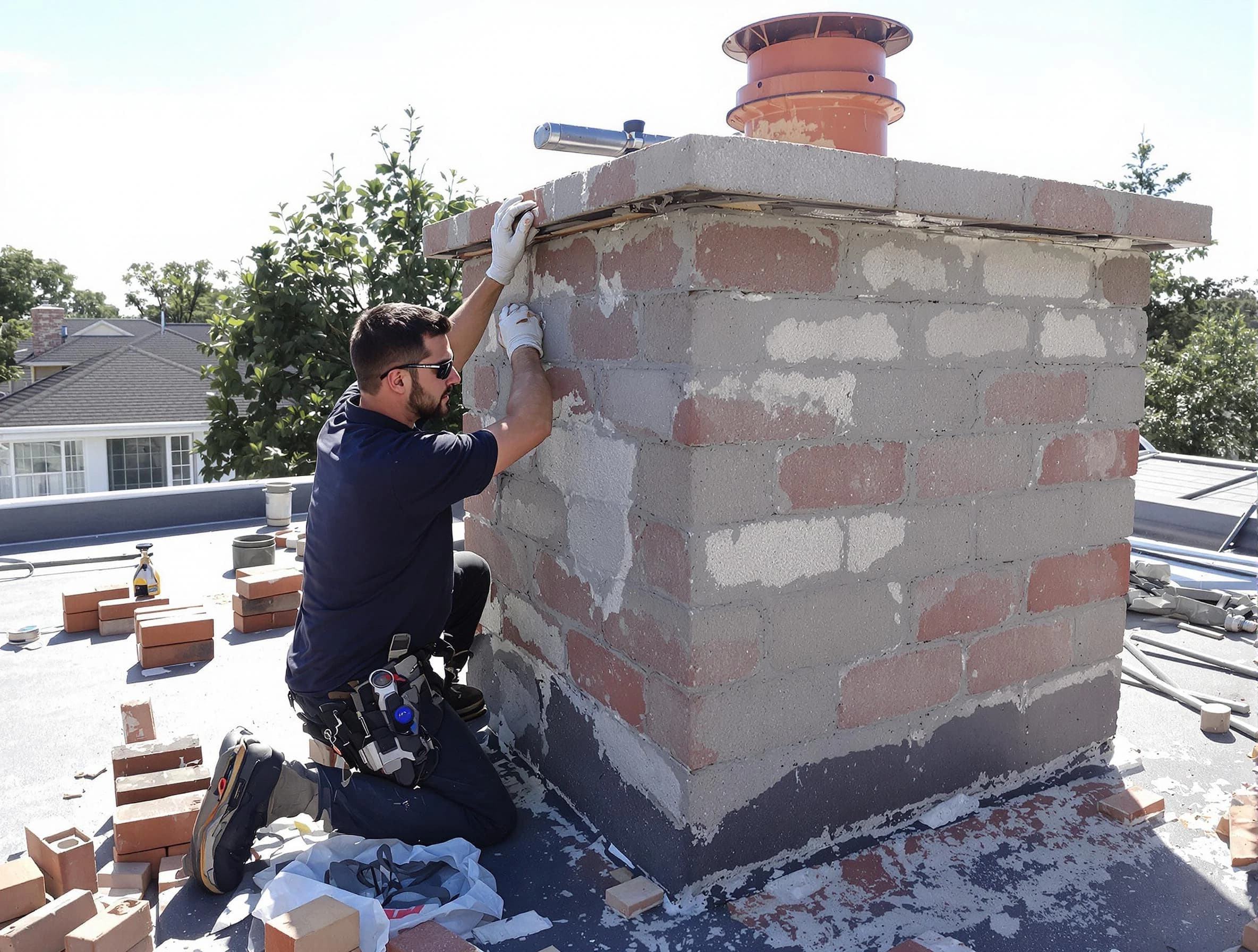 Advanced chimney repair process by Petersburg Chimney Sweep in Petersburg, VA