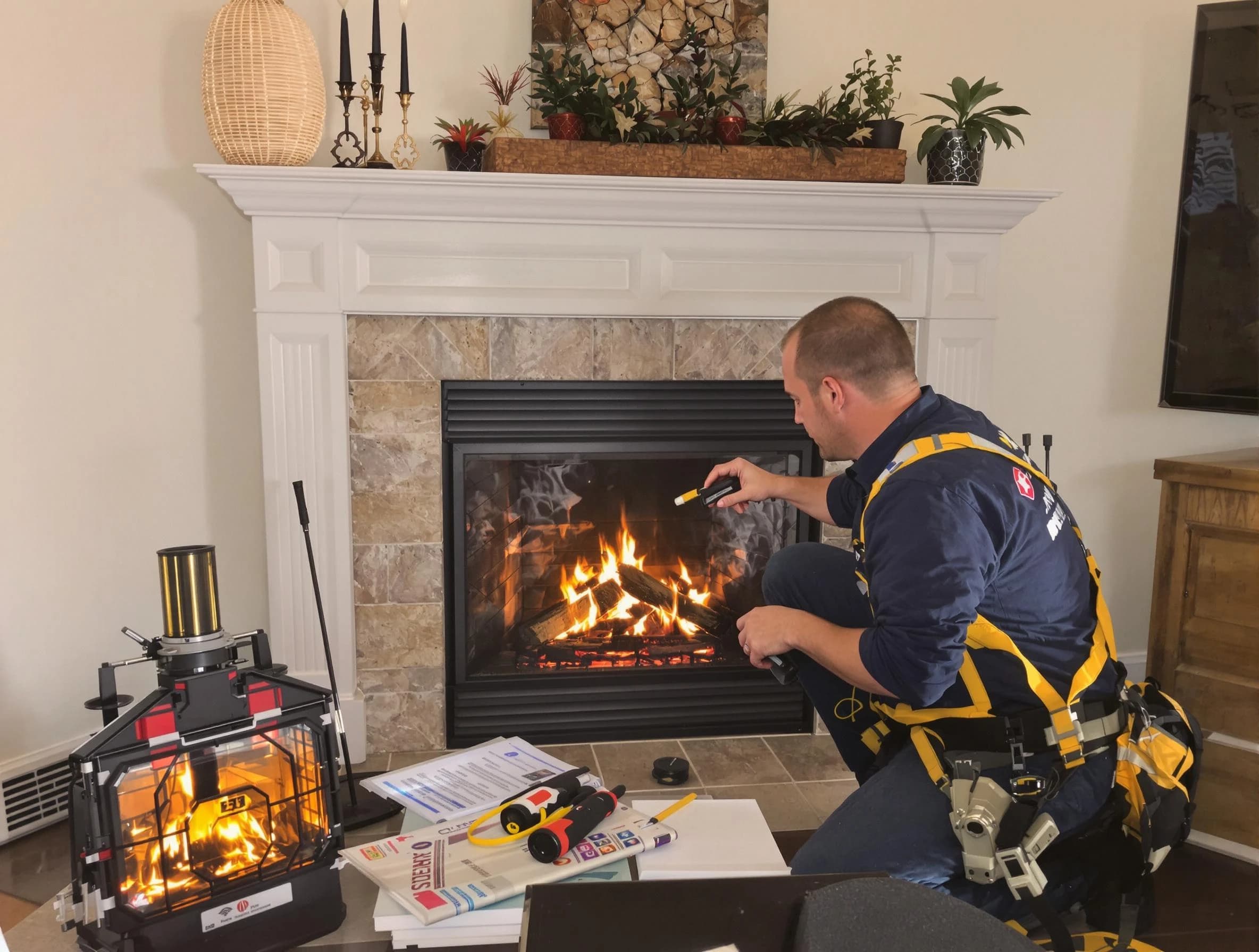 Safety-focused fireplace inspection by Petersburg Chimney Sweep in Petersburg, VA