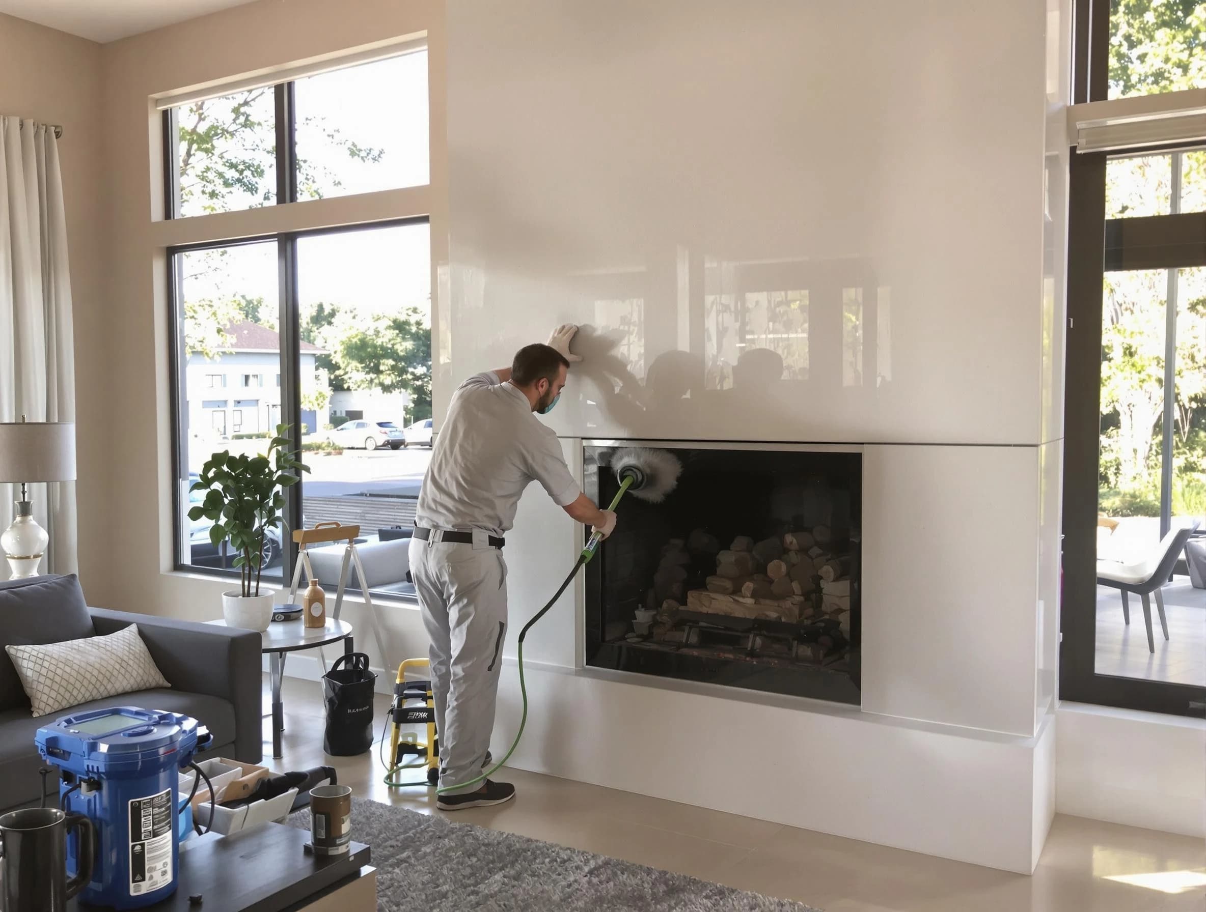 Petersburg Chimney Sweep performing thorough soot removal in Petersburg, VA