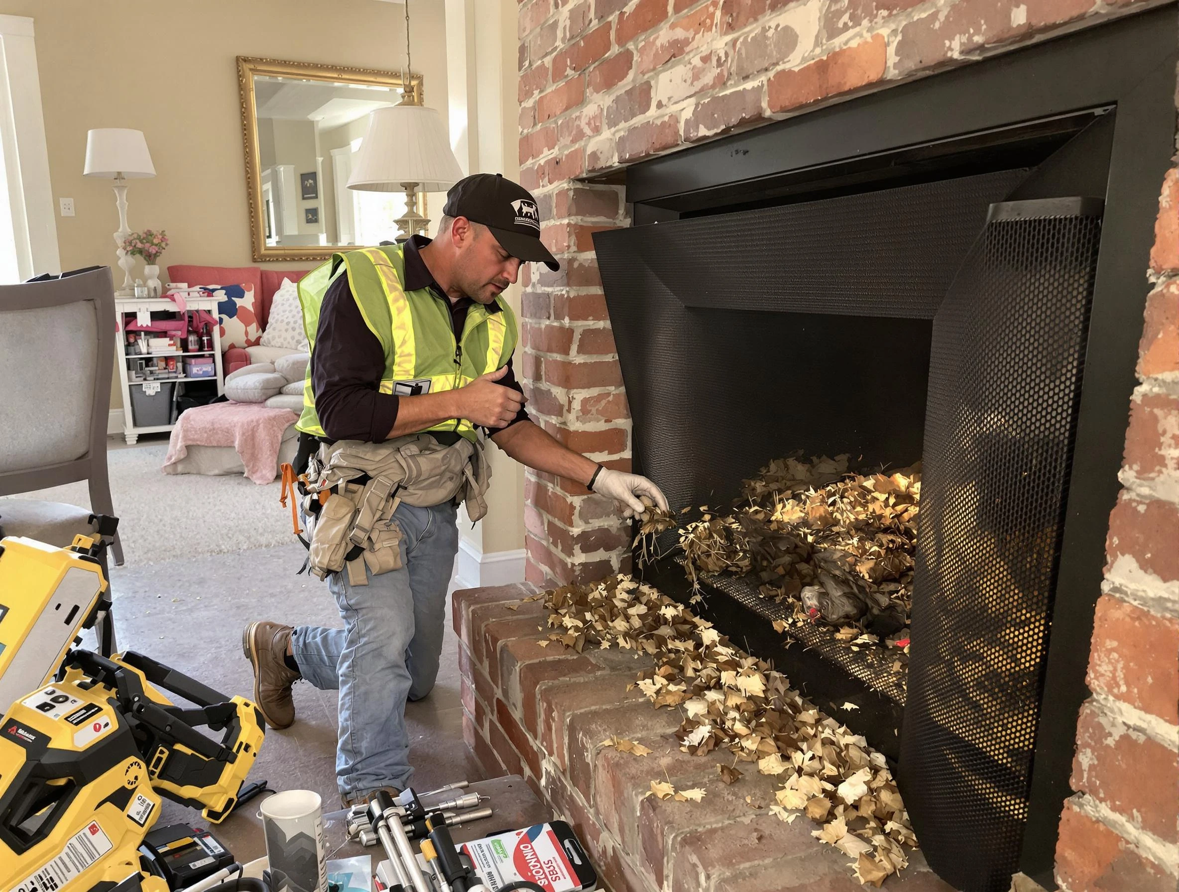 Safe screening installation by Petersburg Chimney Sweep in Petersburg, VA